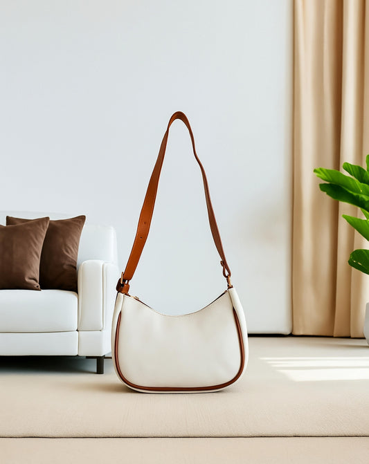 Crescent Vegan Leather Shoulder Bag | Trendy Handbag for Women